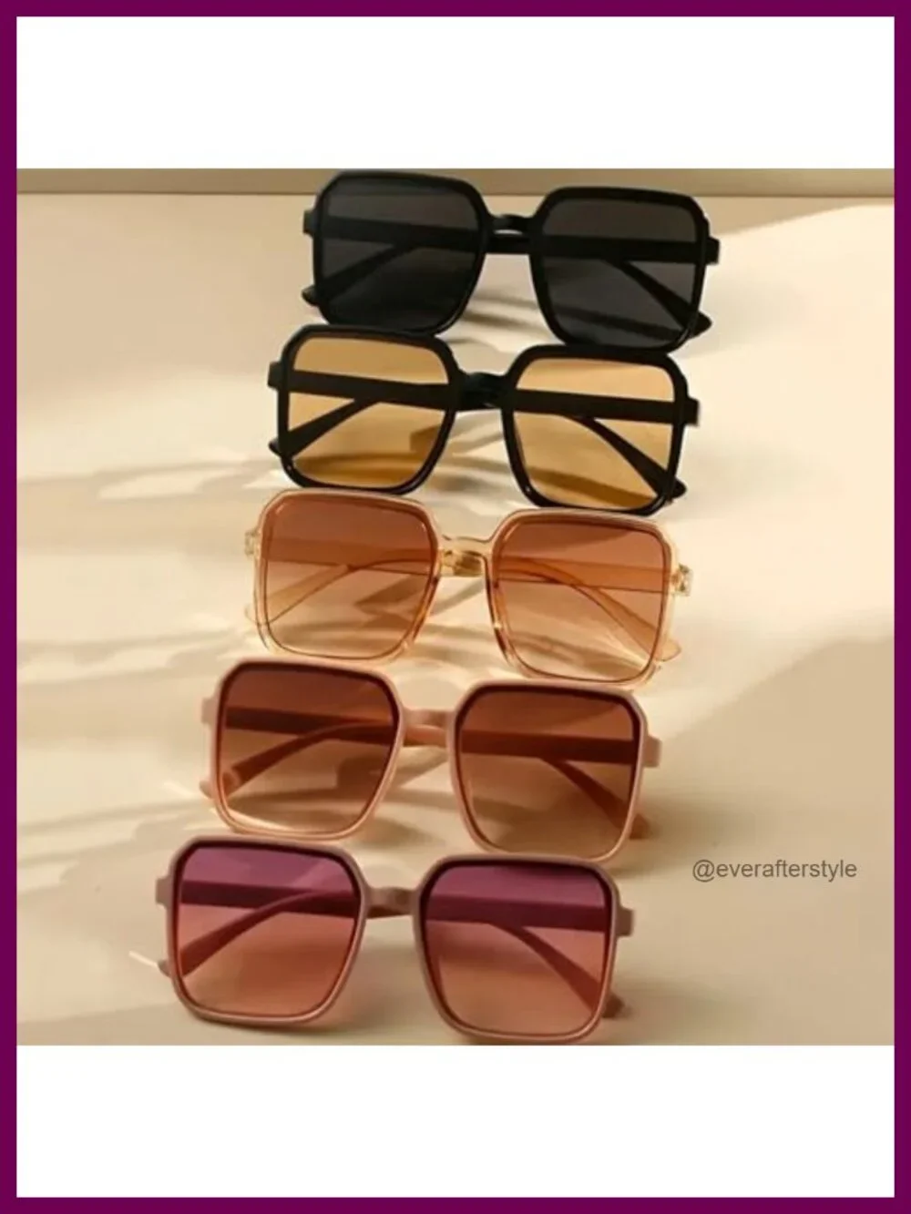 Vintage Oversized Square Sunglasses Women UV400 Fashion Shades